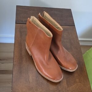 Tan Leather Ankle Boots